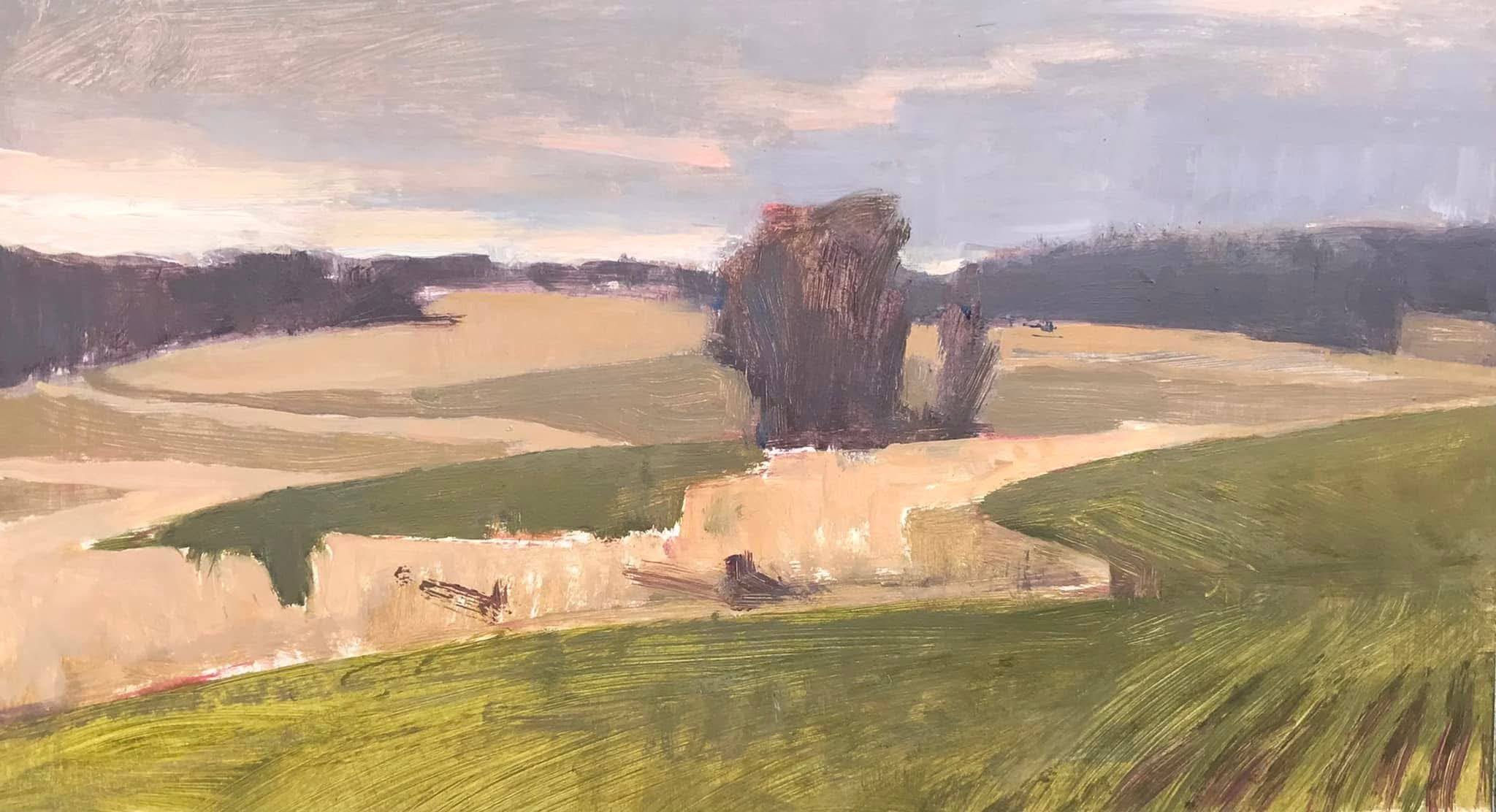 painting of field