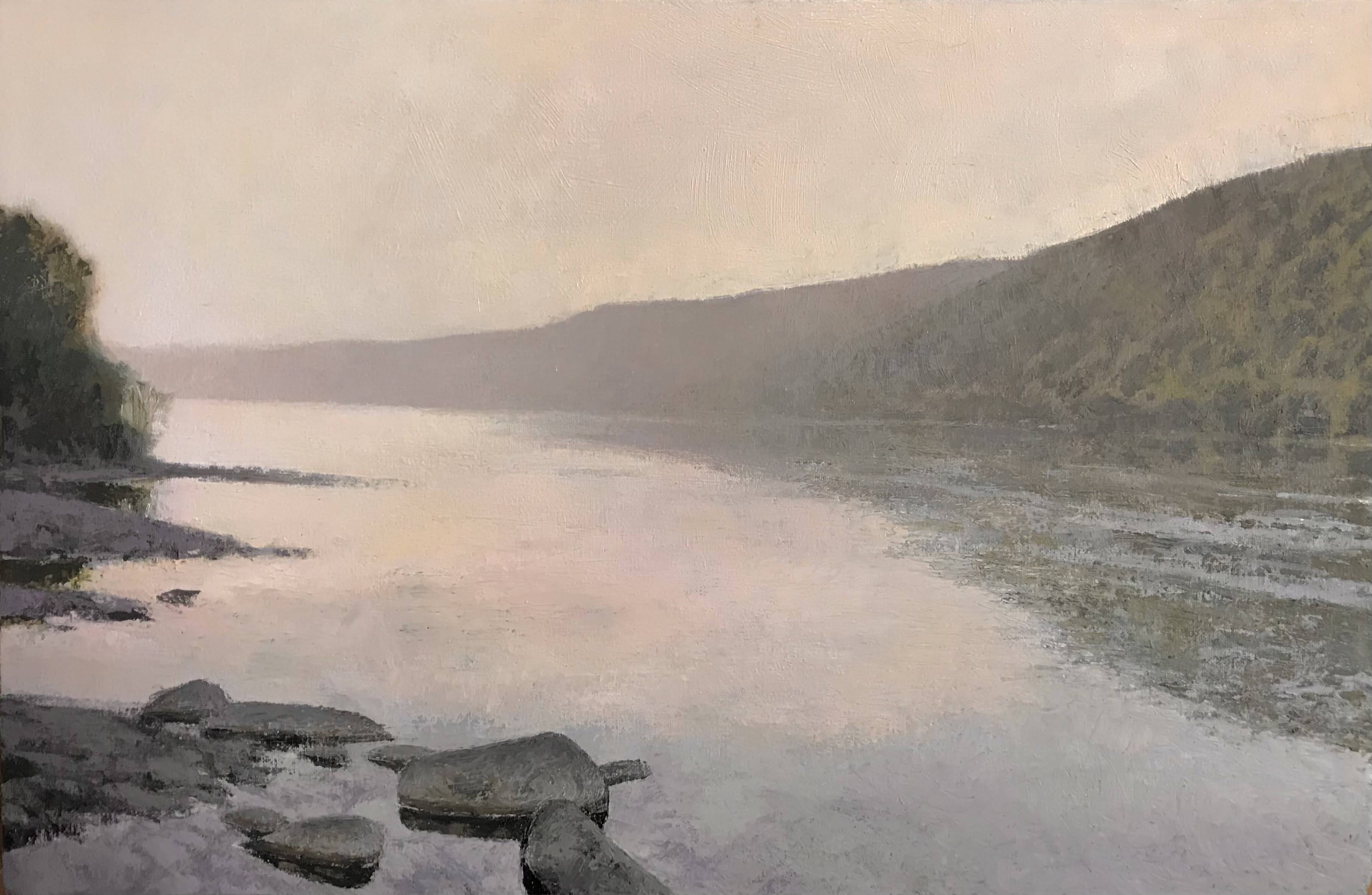 painting of river