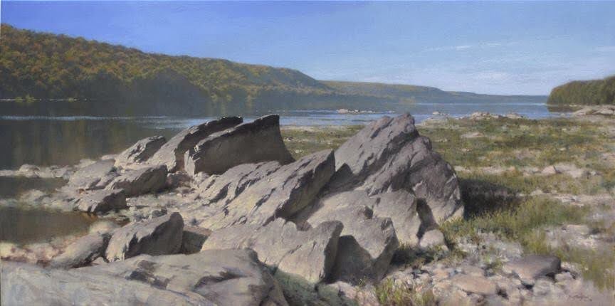 painting of fall river