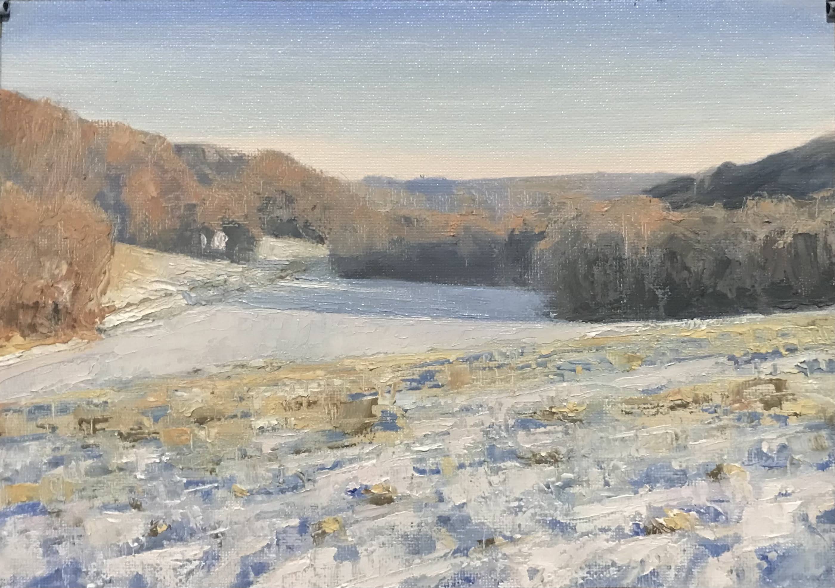 painting of snowy field