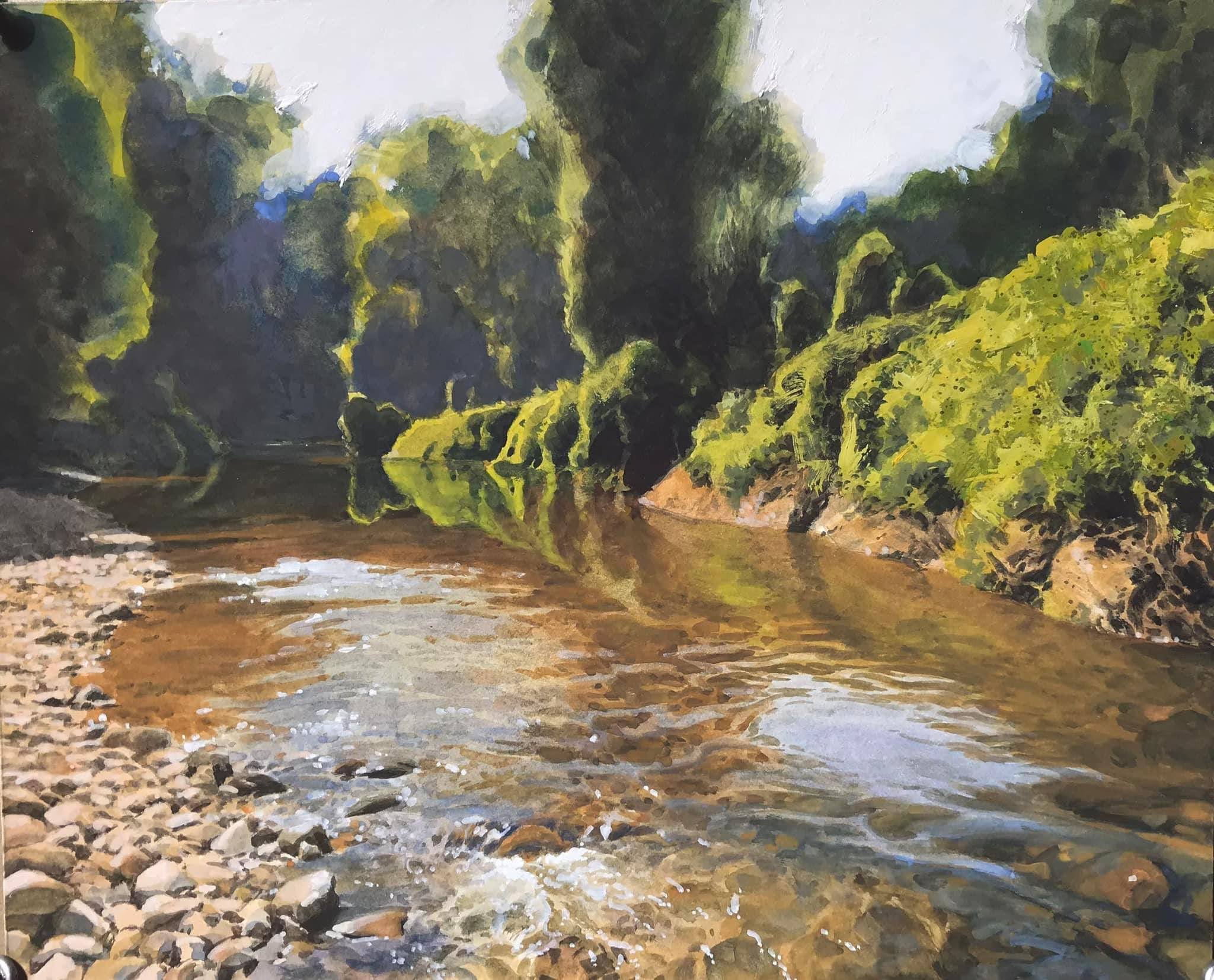 painting of white clay